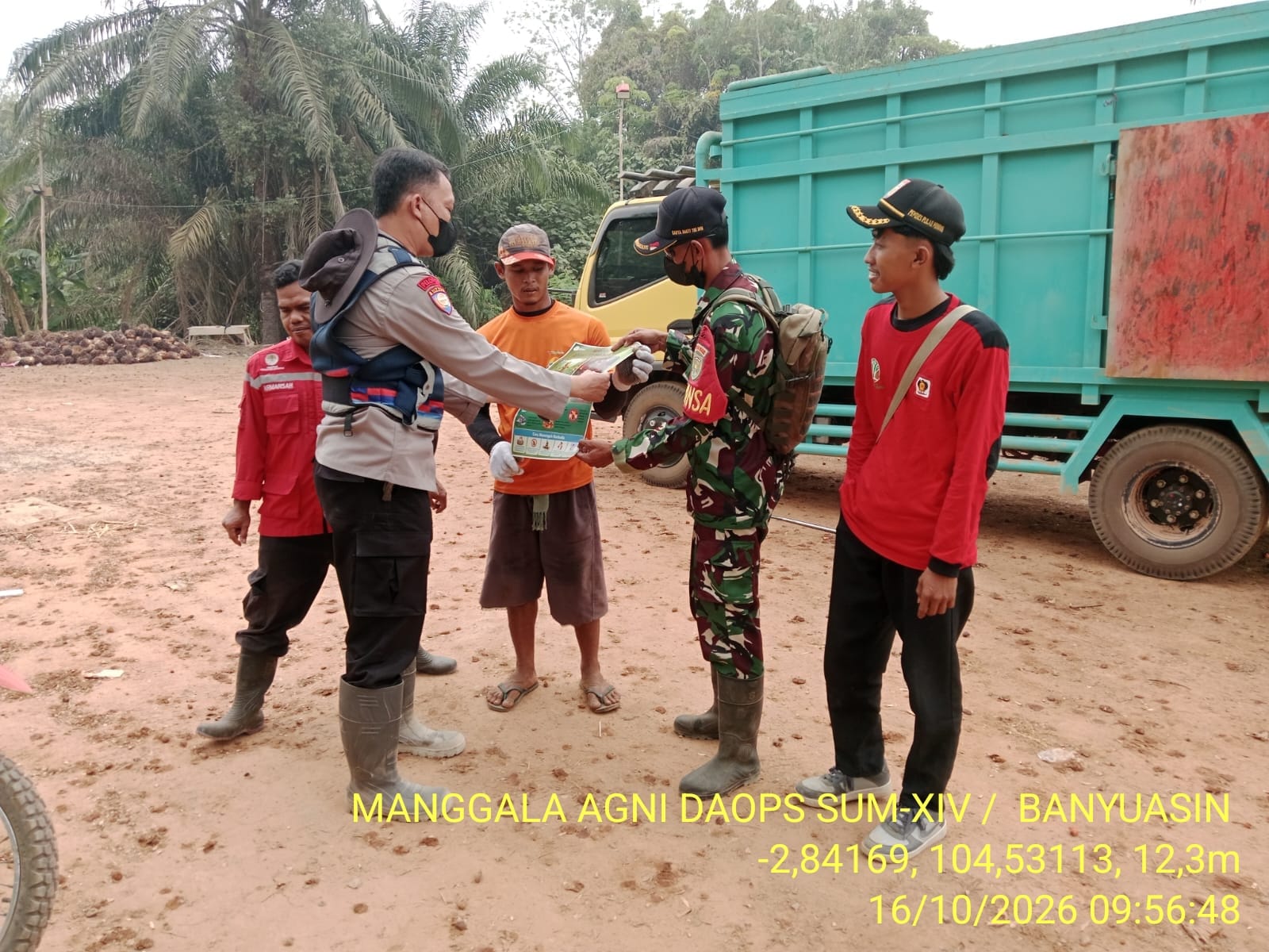 Patroli terpadu di Desa pulau Muning tim gabungan sosialisasi kan pencegahan karhutla